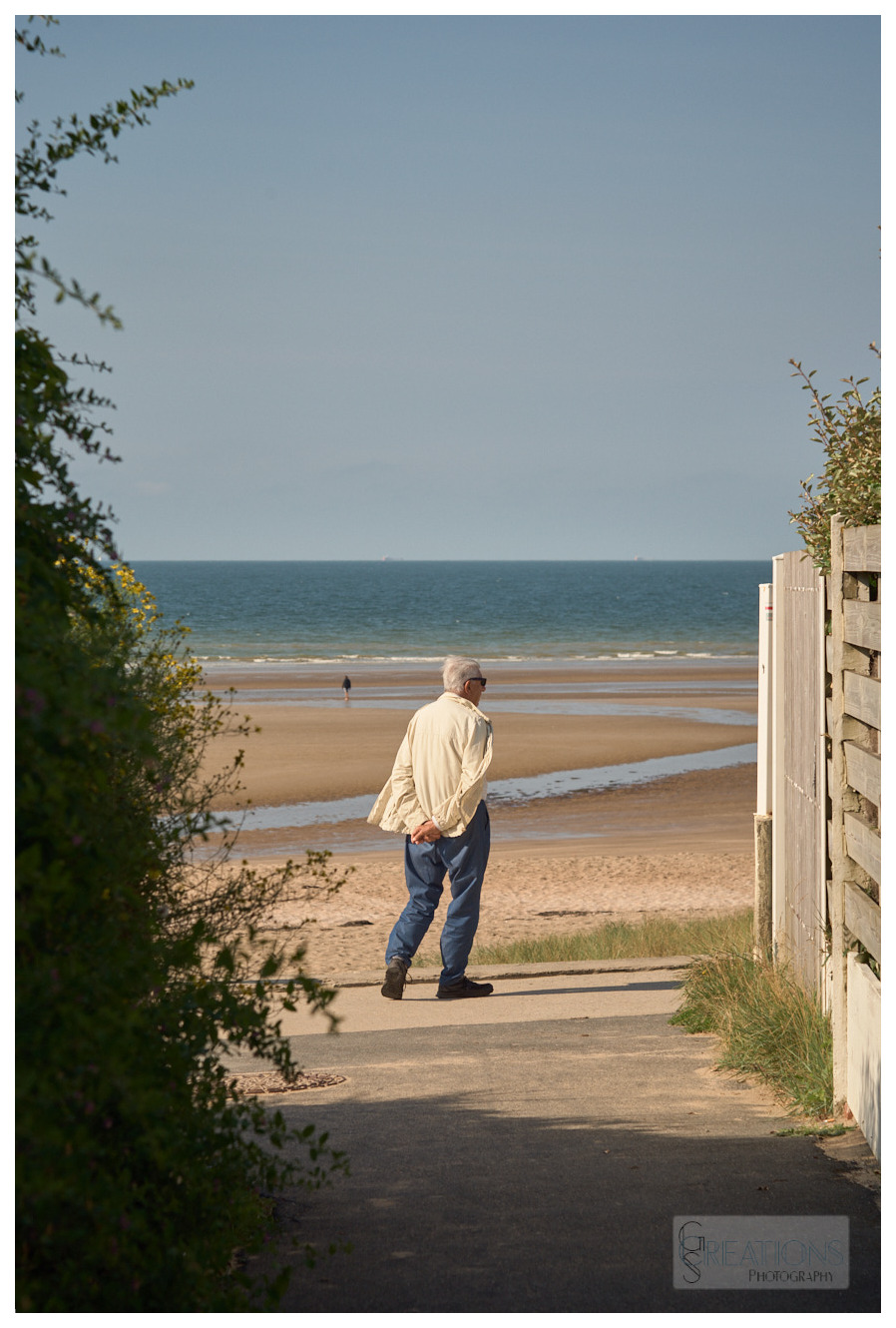 man by beach